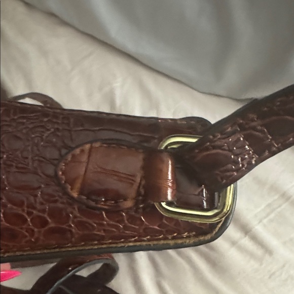 Brahmin Brown Crocodile Embossed Shoulder Bag - Picture 9 of 9
